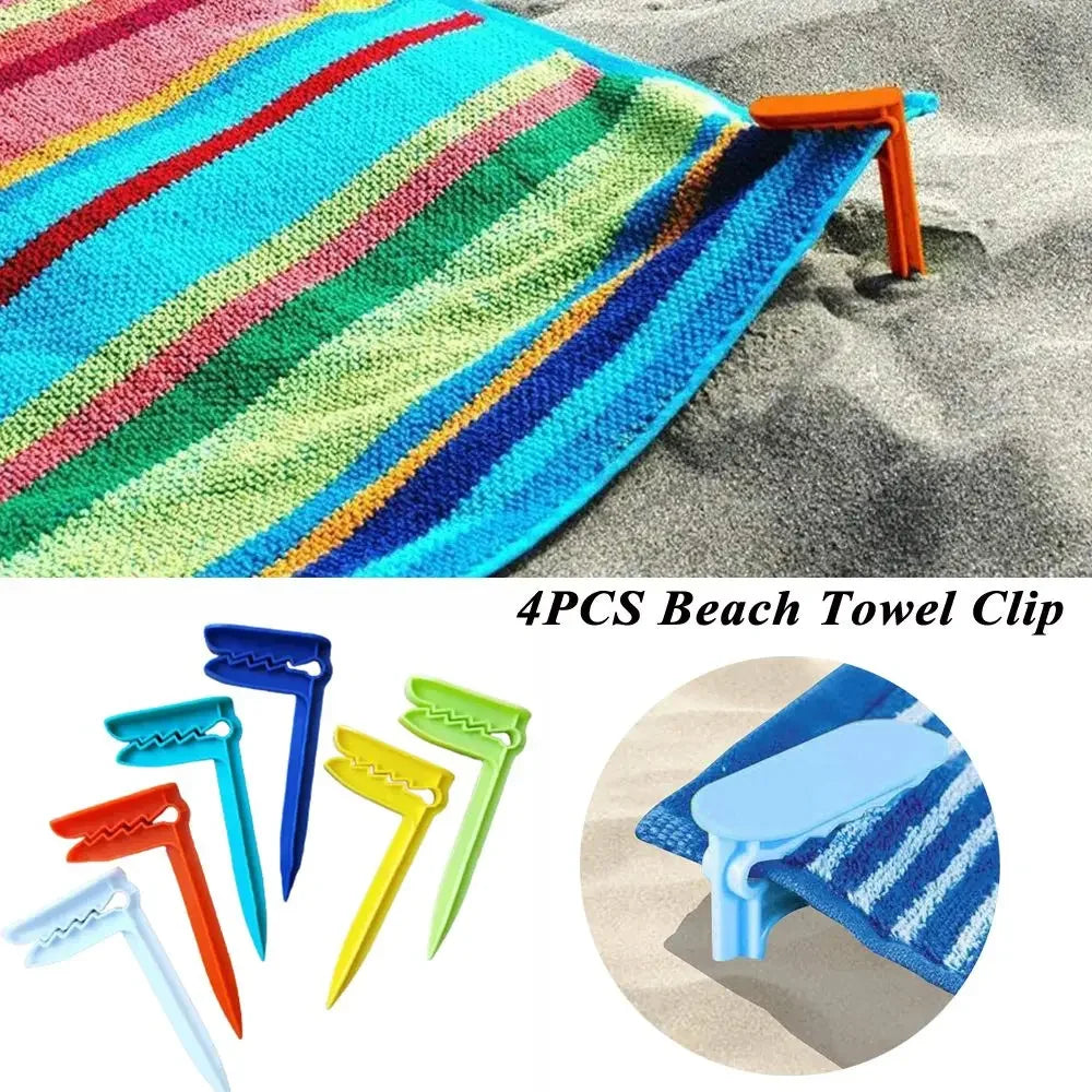 4-Pack Beach Towel Clips