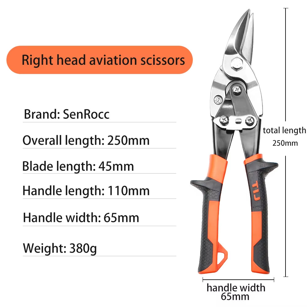 Aviation Tin Snips – Sheet Metal Cutter, Straight or Right Cut – image 9