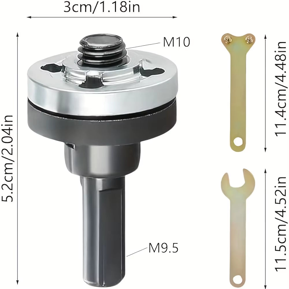 Angle Grinder Drill Adapter - 10Mm Drill to Grinder Conversion Rod Set