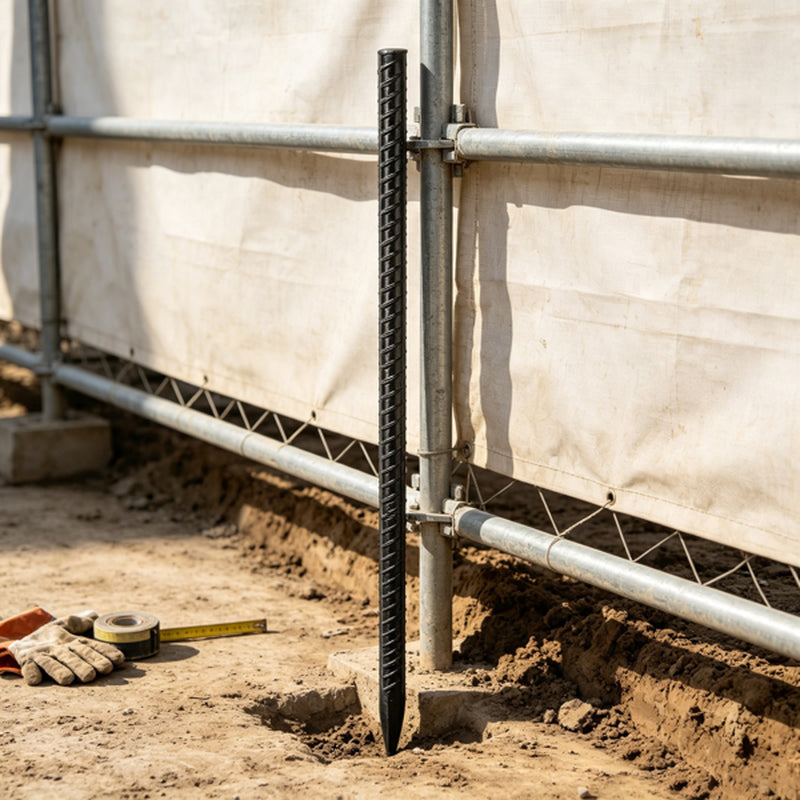Construction Rebar Stakes 16 in Heavy Duty, 16-Pack