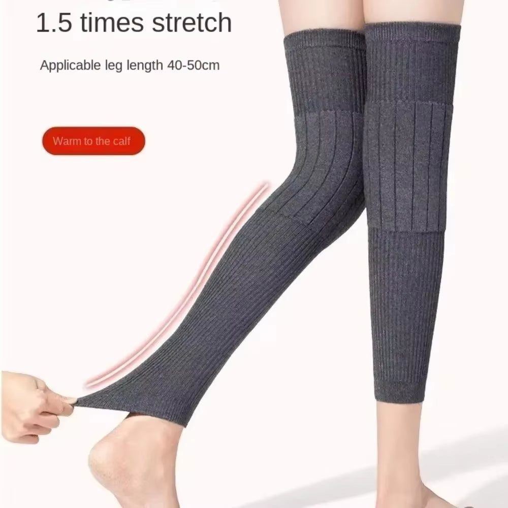 Knee Warmers, Thick Fleece-Lined Thermal Leg Sleeves, 1 Pair – image 3