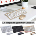 Mini Wireless Keyboard and Mouse Set, 2.4G, 78 Keys, Gold