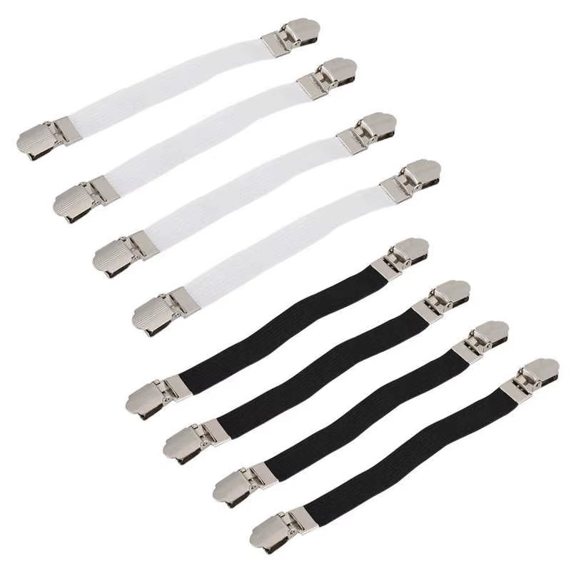 Bed Sheet Grippers - Elastic Double-Clip Straps, 4 Pack – image 2