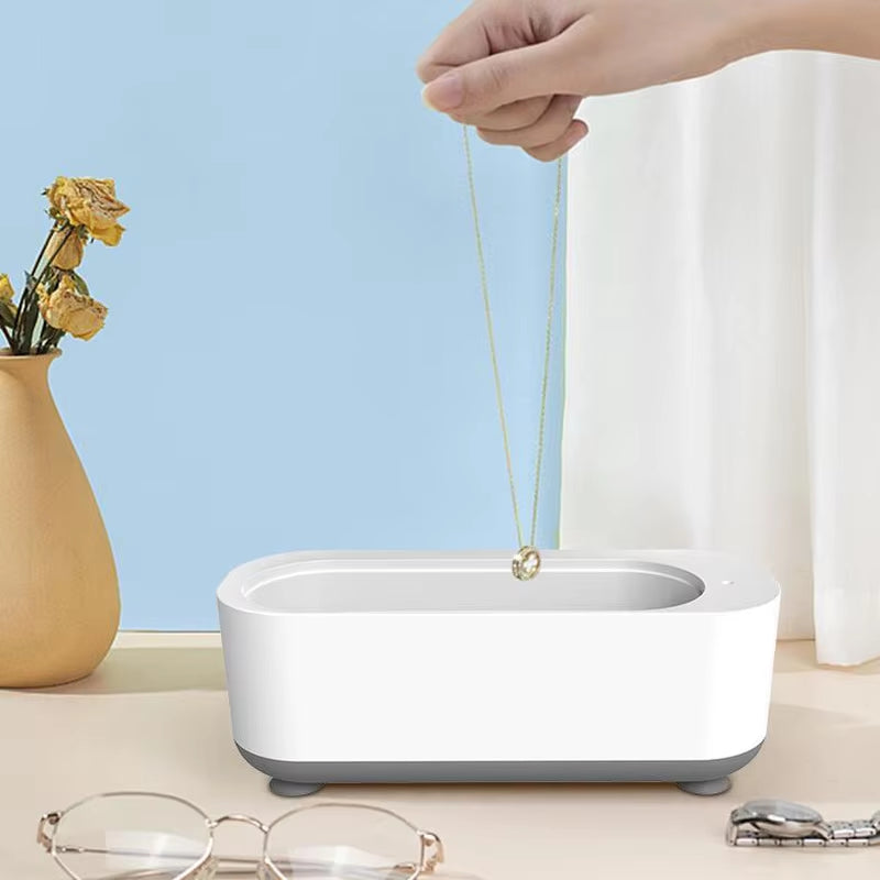 Ultrasonic Jewelry Cleaner - 45Khz Cleaning Machine for Glasses, Rings & Watches