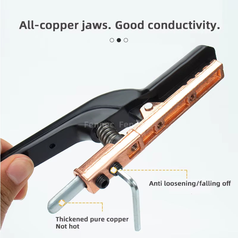 Welding Electrode Holder 800A, All-Copper Stick Welder Clamp