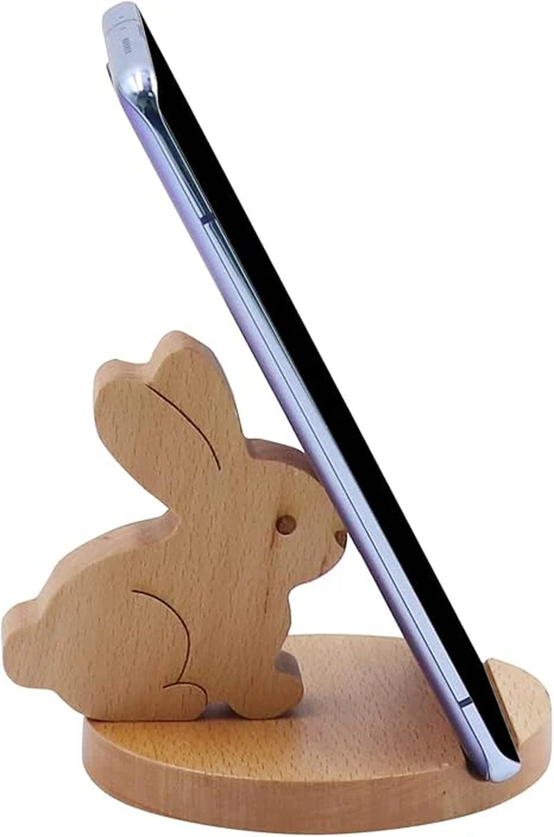 Wooden Dog Phone Stand for Desk – image 10