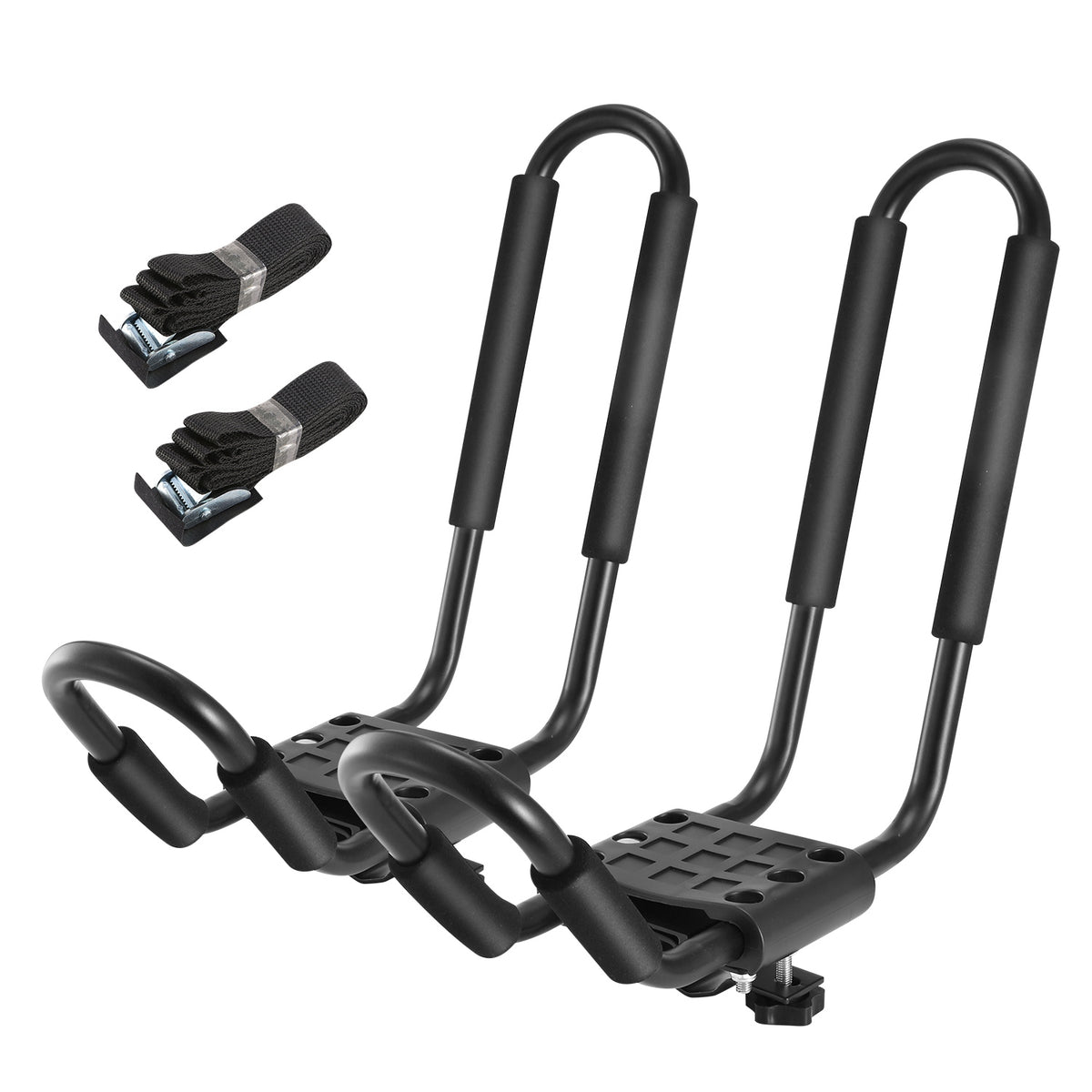 J-Bar Kayak Roof Rack Carrier Pair, 220 lb with Tie-Down Straps