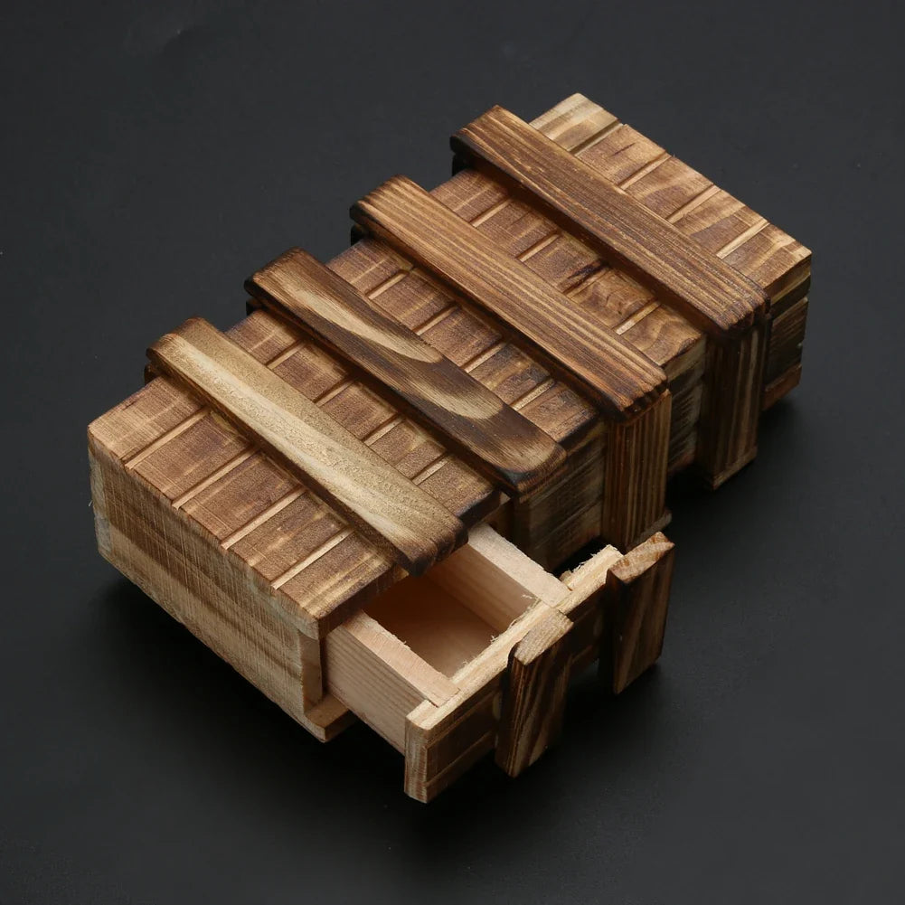 Wooden Puzzle Box - Secret Drawer Brain Teaser Gift Box – image 4