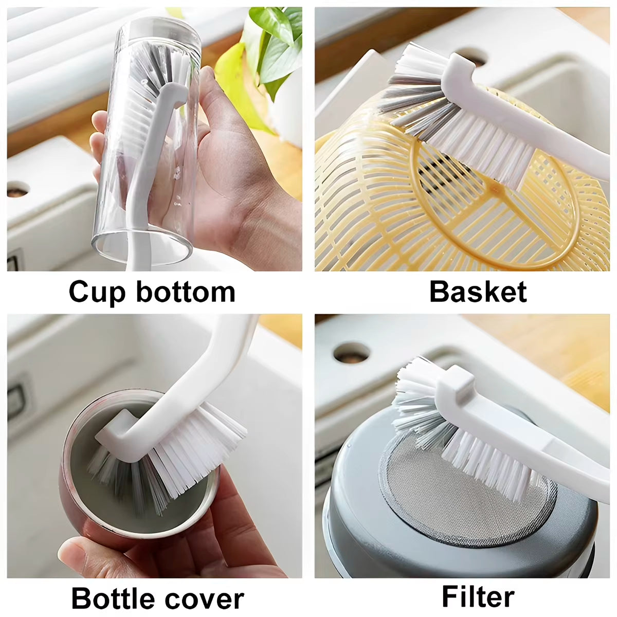 9-Piece Grout & Crevice Brush Set - Tile, Window Track & Gap Cleaner – image 6