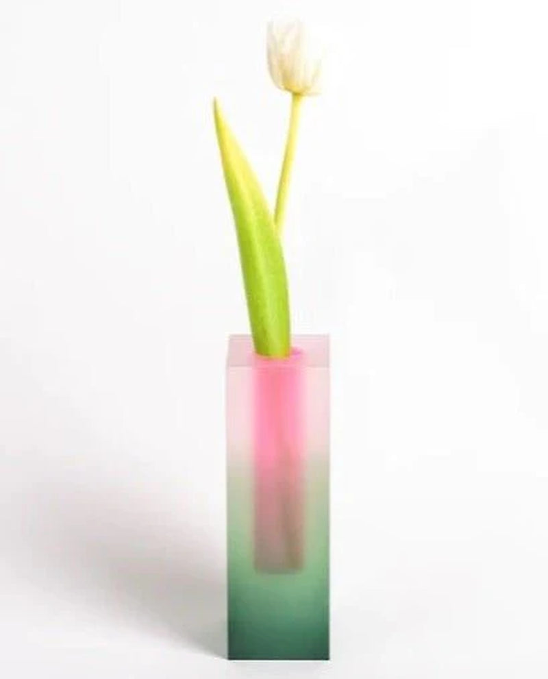 Decorative Vase - Iridescent Acrylic Pillar Flower Vase – image 9