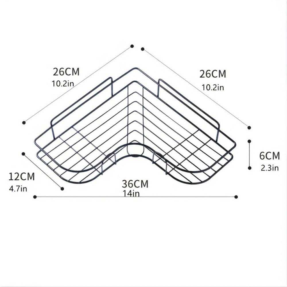 Corner Bathroom Shelf, No-Drill Triangle Shower Rack – image 2