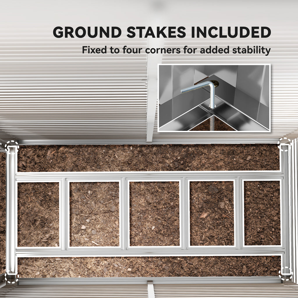 4.6 x 9 Ft Lean To Metal Storage Shed with Foundation Kit – image 8