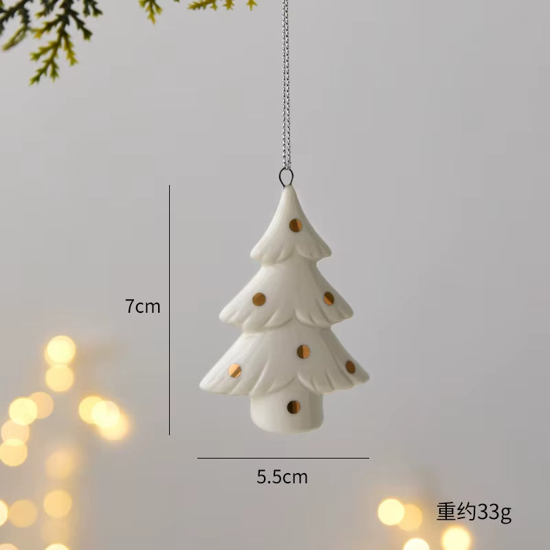 Mini Ceramic Tiered Christmas Tree Decoration – image 5