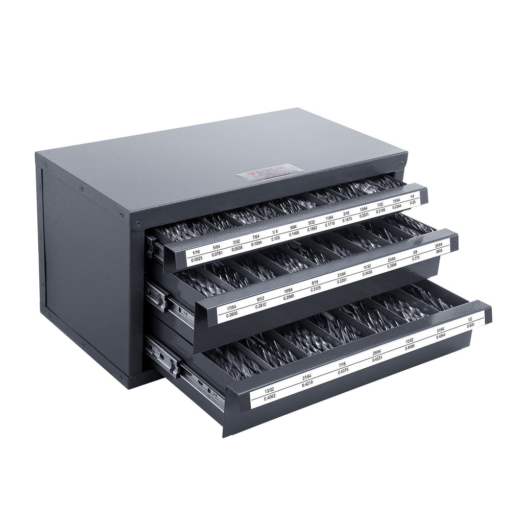 Steel Drill Bit Dispenser Cabinet with 3 Drawers, Stackable – image 6