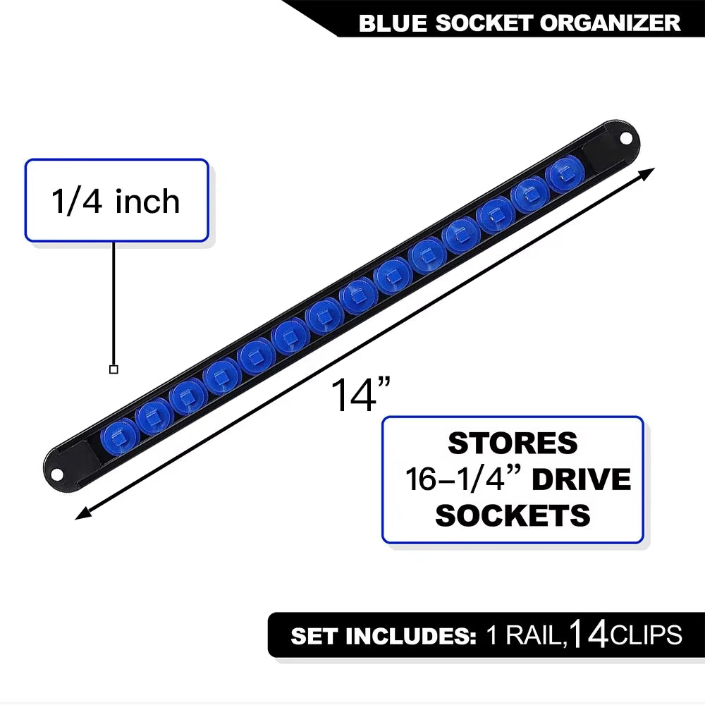 Socket Holder Rail – Adjustable ABS Organizer