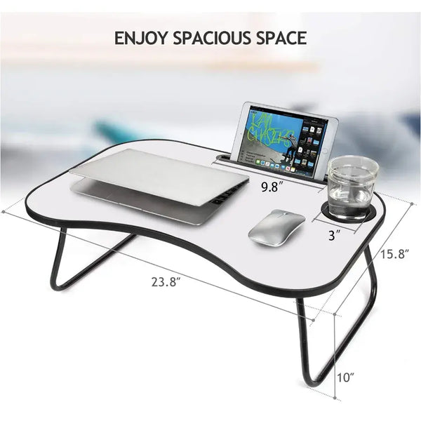 Laptop Stand for Bed - Portable Wooden Lap Desk