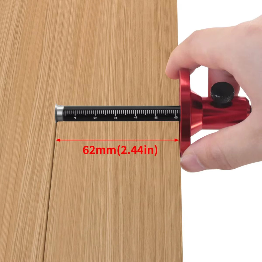 Wheel Marking Gauge, Aluminum Woodworking Scriber with Inch/mm Scale – image 6