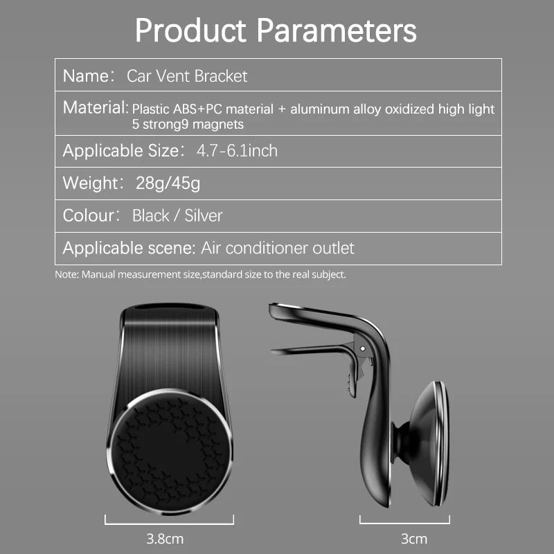 Magnetic Car Phone Holder, Air Vent Mount with 360° Rotation – image 9