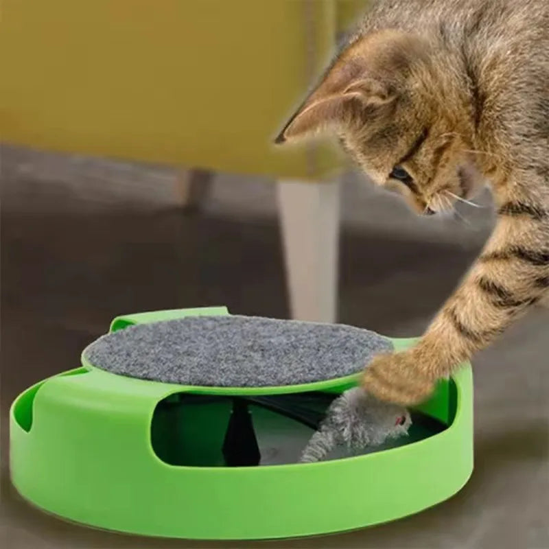 Cat Turntable Track Toy - Interactive Roller Ball Game