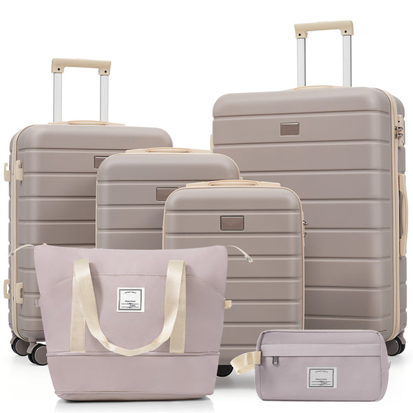 6-Piece Hardside Luggage Set, 16/20/24/28 in Spinners with Duffel
