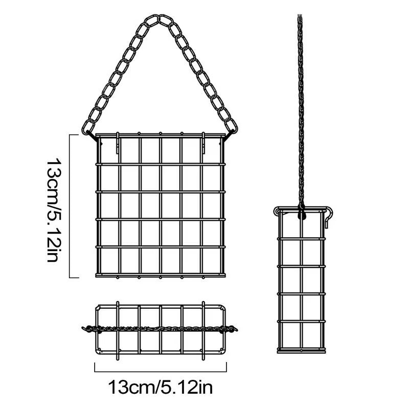 Suet Bird Feeder, Metal Cage with Hanging Chain – image 7