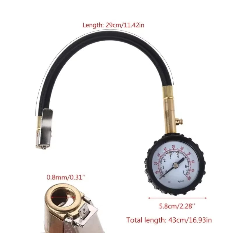 Rapid Tire Deflator with Pressure Gauge, Off-Road Air Down Tool