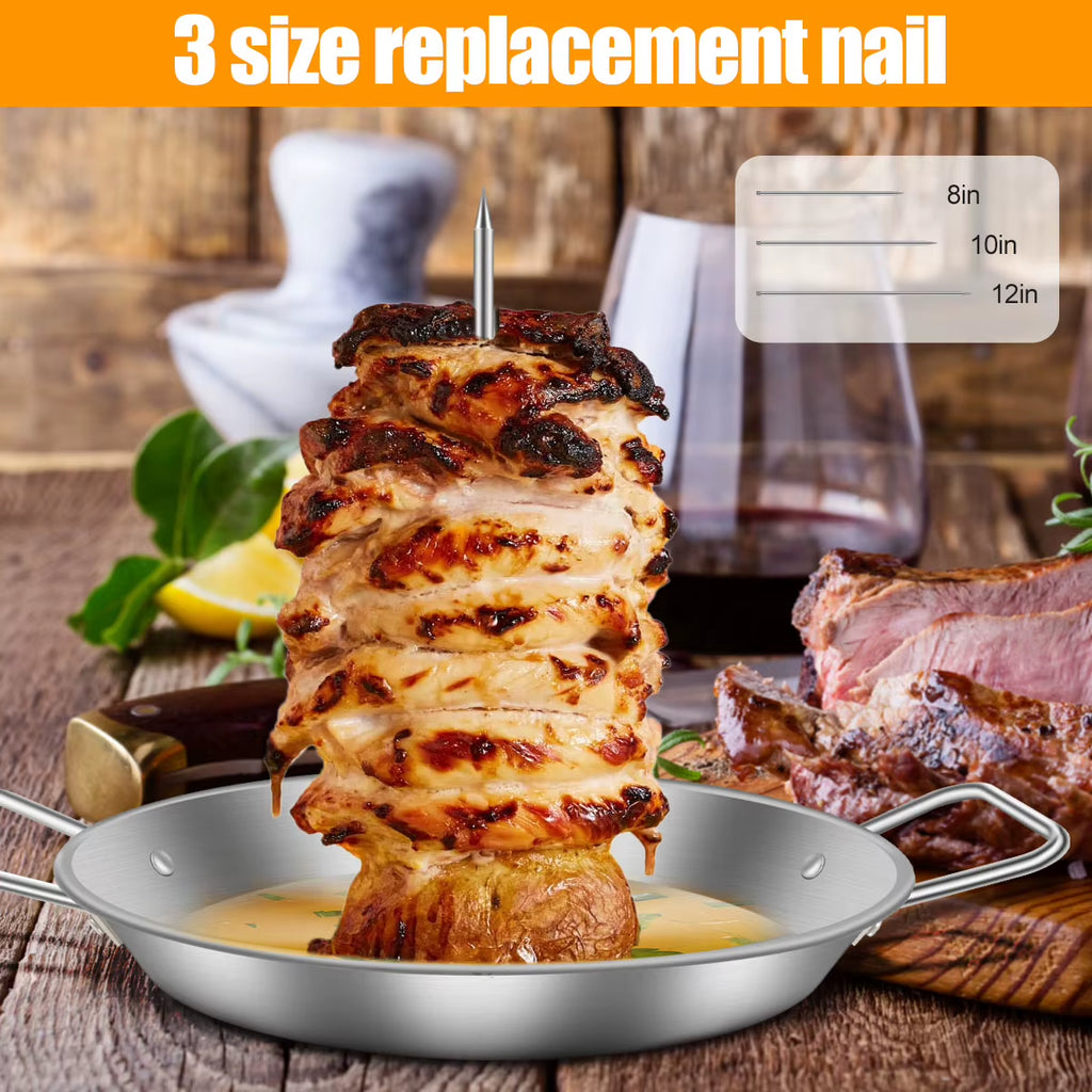 Vertical Grill Skewer Pan with 3 Interchangeable Spikes – image 5