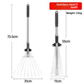 Telescopic Steel Leaf Rake for Lawn, Yard and Garden Cleanup – image 1
