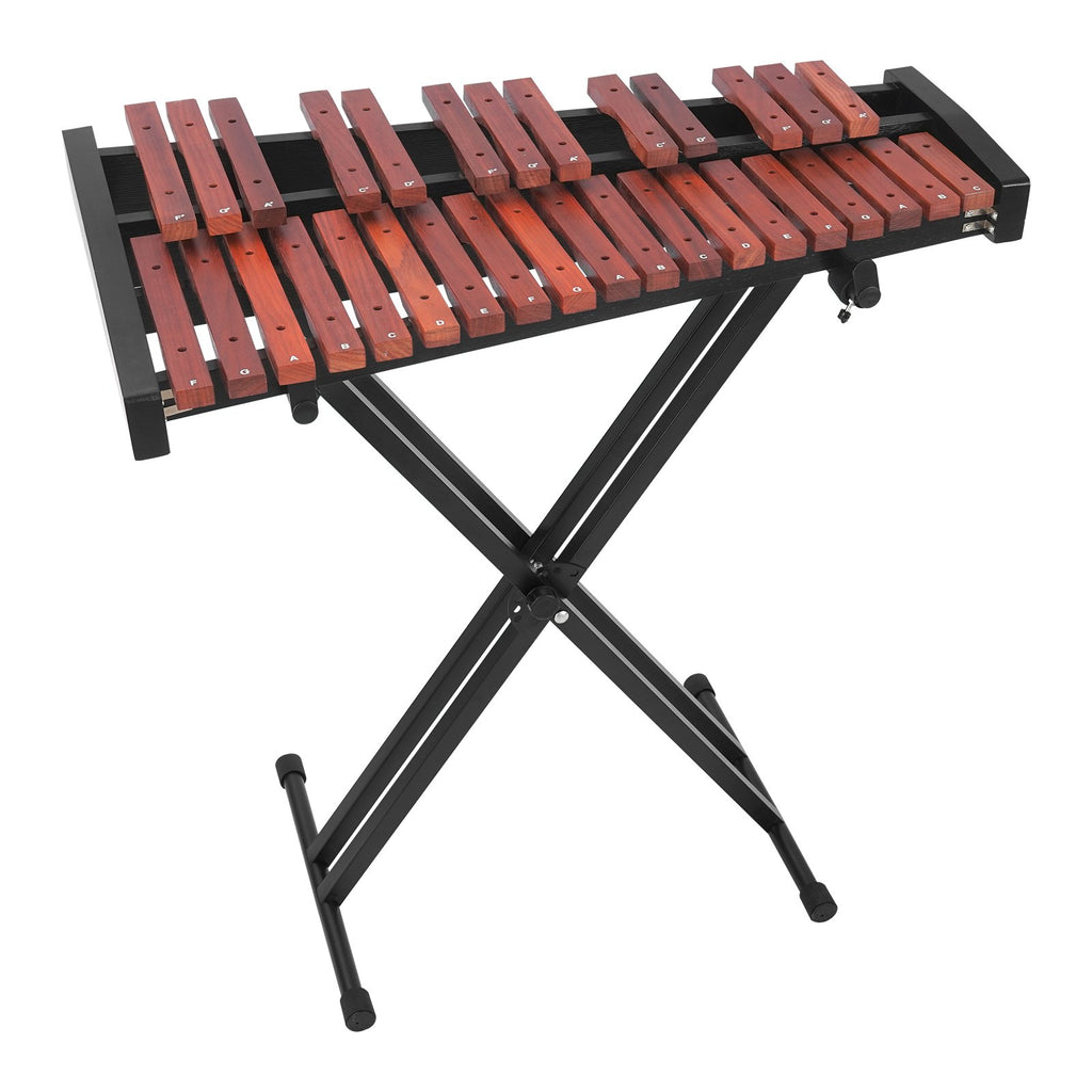 32-Note Wooden Glockenspiel Xylophone with Adjustable Stand – image 1