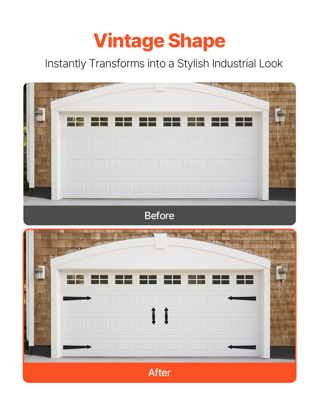 Magnetic Garage Door Hardware Kit - 4 Faux Hinges + 2 Handles – image 2