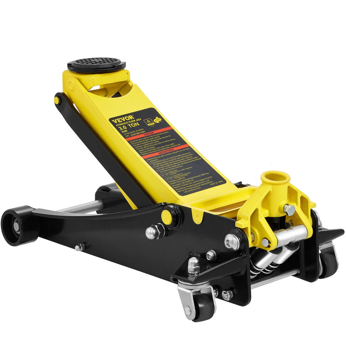 Floor Jack 3 Ton Low Profile Steel Racing Jack with Dual Pistons – image 4