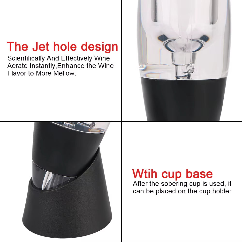 Wine Aerator Pourer with Filter and Display Base – image 4