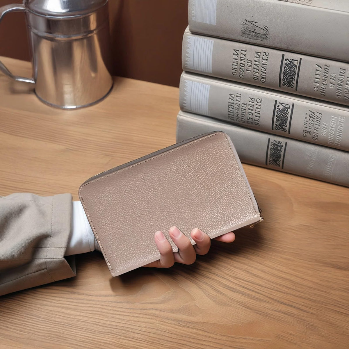 RFID Blocking Wallet for Women, Croc-Texture PU Leather Clutch – image 2
