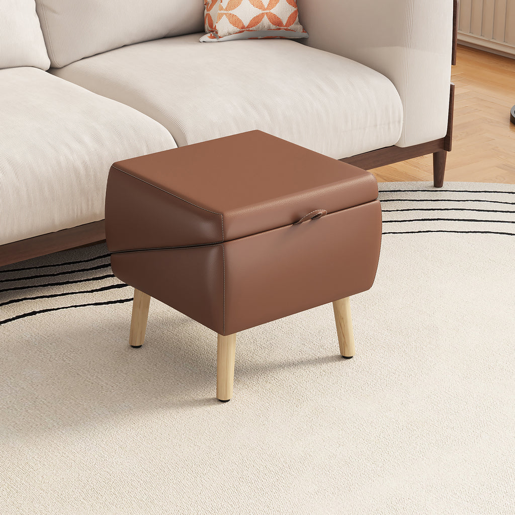 Dog Stairs and Ramp 2-in-1, Wooden Ottoman Pet Steps for Couch, Brown – image 19