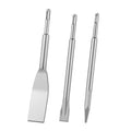 SDS Plus Chisel Set 3-Piece - Point, Flat & Spade for Rotary Hammer