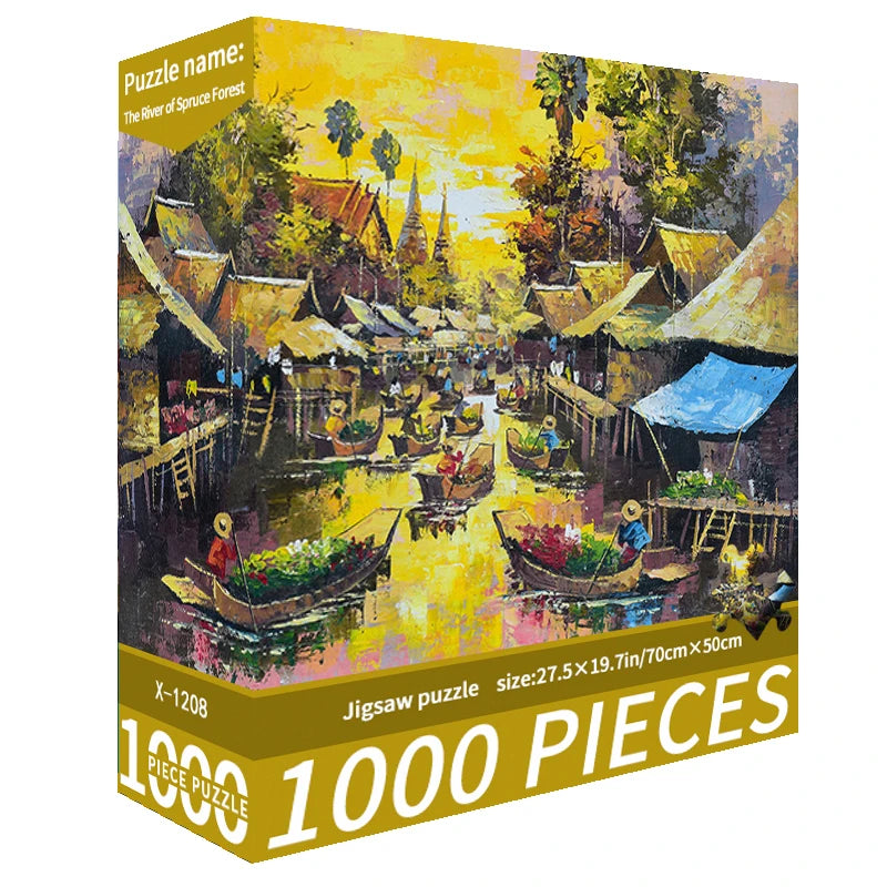 1000 Piece Jigsaw Puzzle for Adults - Forest River Landscape Art – image 3