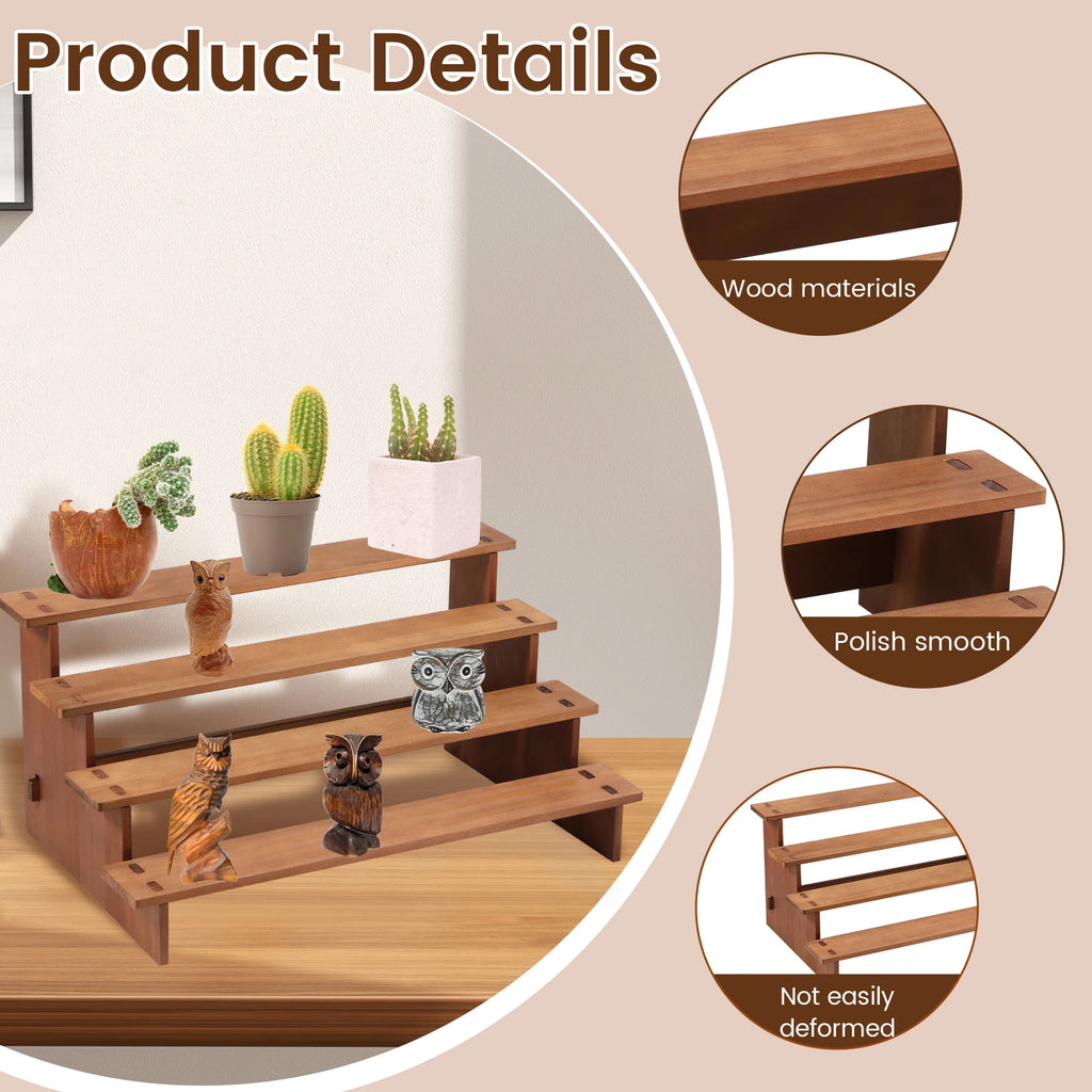 4 Tier Wooden Cupcake Stand, Vintage Dessert Display Stand – image 5