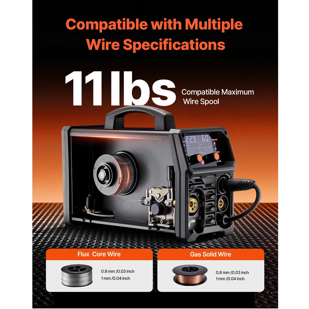 MIG Welder 200A 4-in-1, Flux Core, Stick and Lift TIG, 110V/220V – image 6