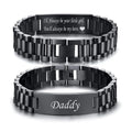 Men's Titanium Steel Bracelet Set – 2 Pcs Engravable Gift