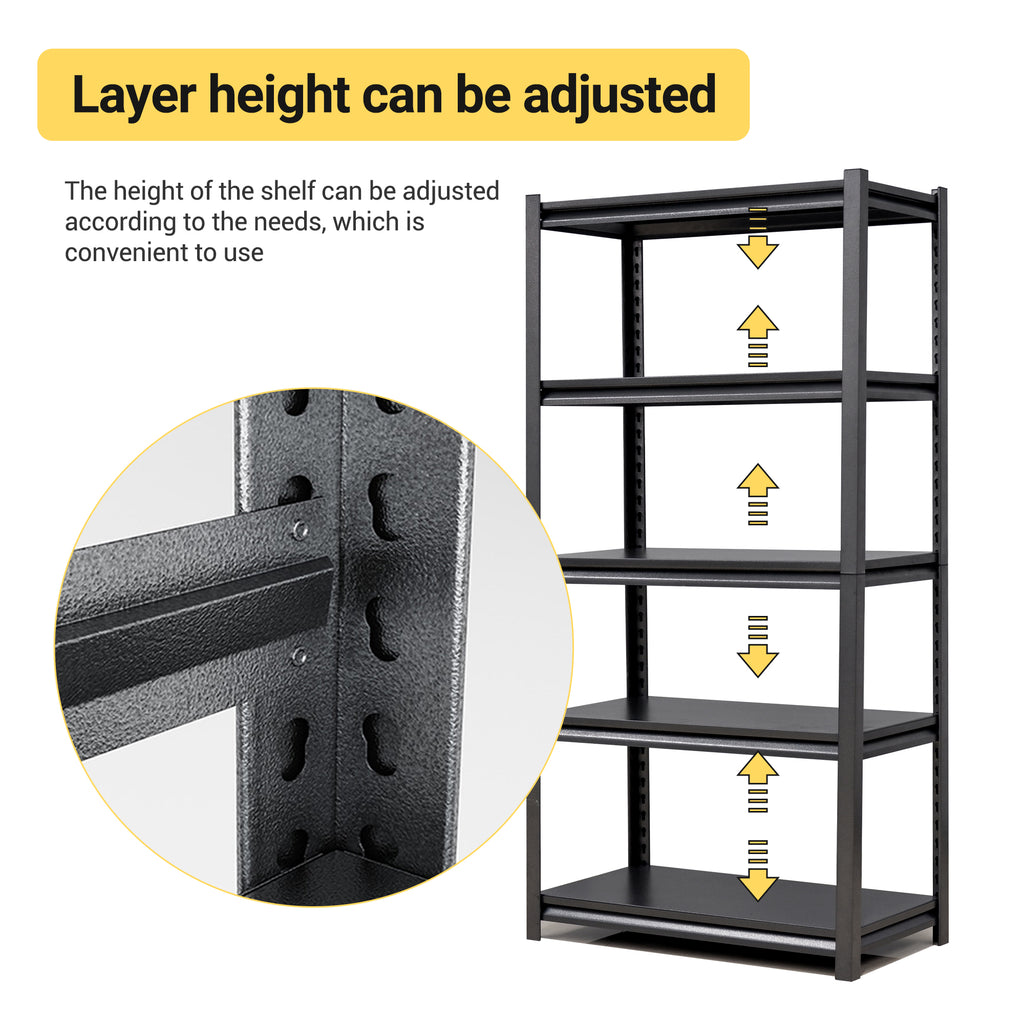 5-Tier Boltless Metal Garage Shelving Unit, 2000 lb, 63 in Tall – image 5