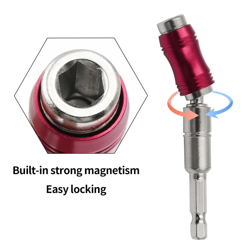 Magnetic Drill Bit Extension Guide - 1/4 Inch Hex Quick Change Screw Guide