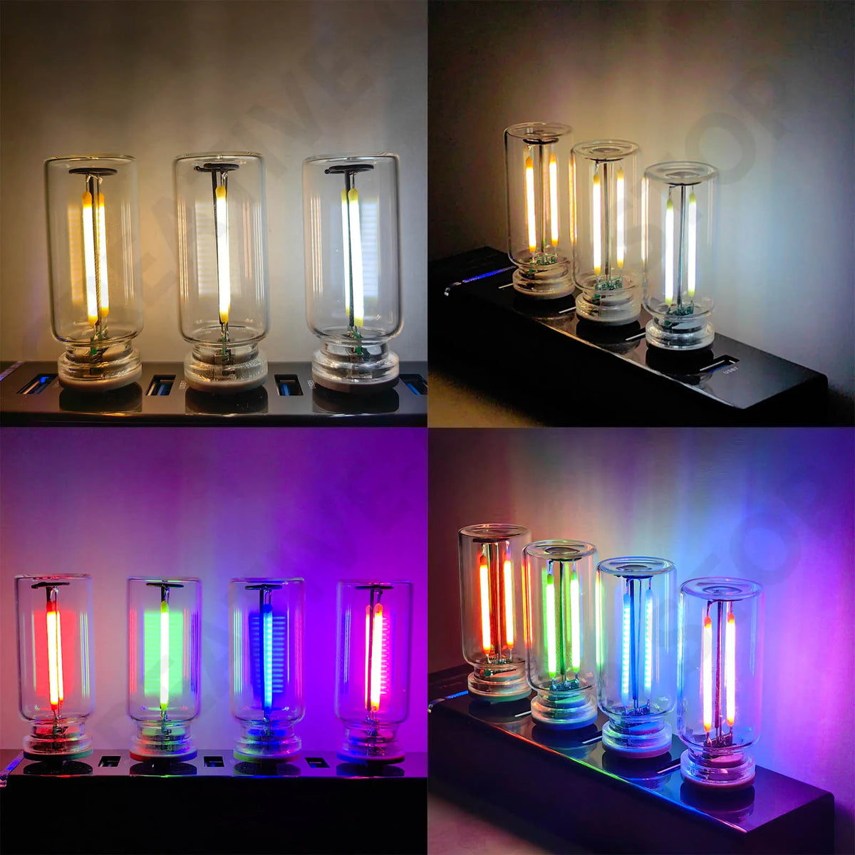 Retro Edison Bulb Night Light – USB Touch Dimming Lamp – image 7