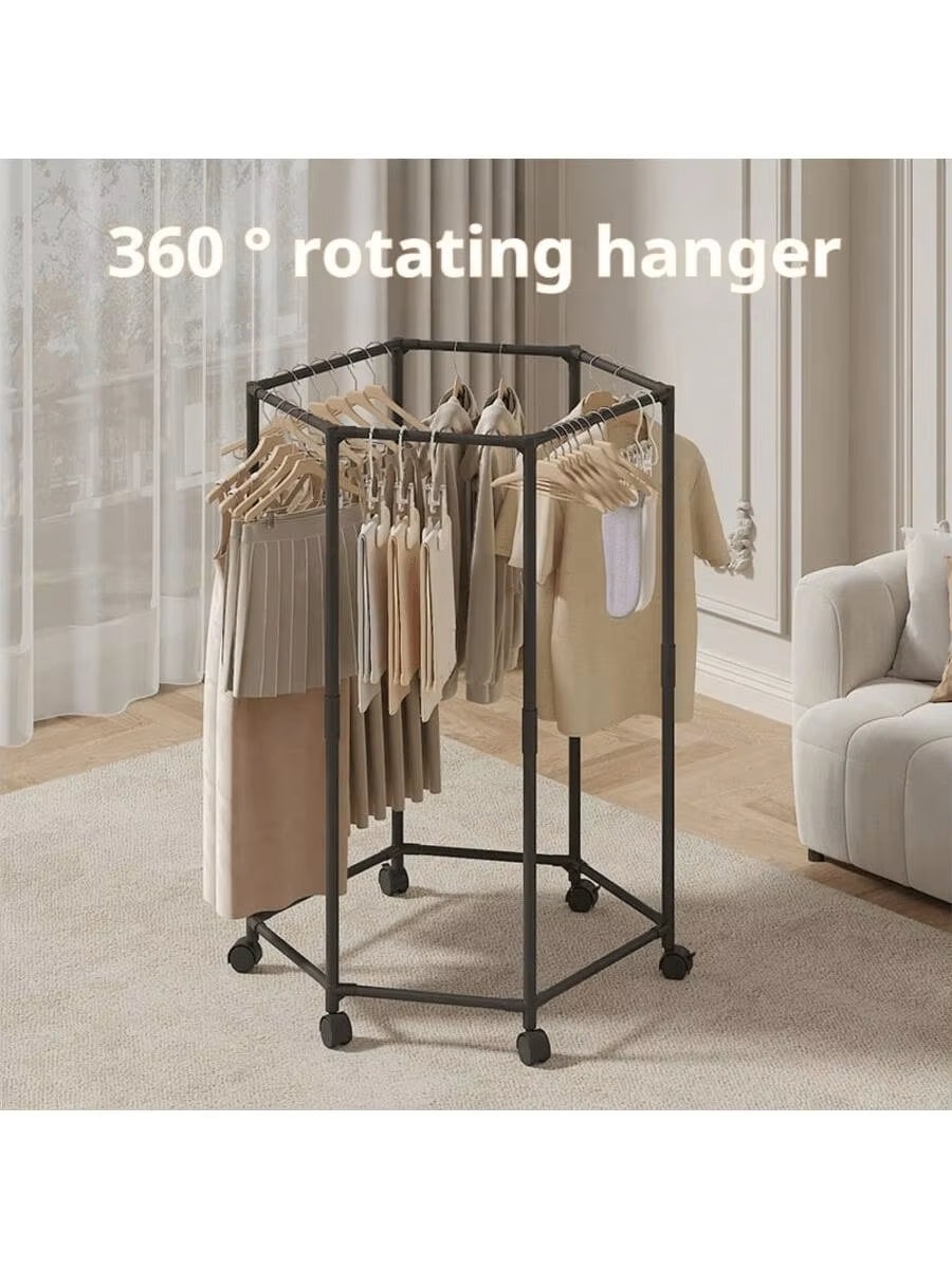 Clothes Drying Rack, Rotating Hexagonal, Single or Double Layer – image 2
