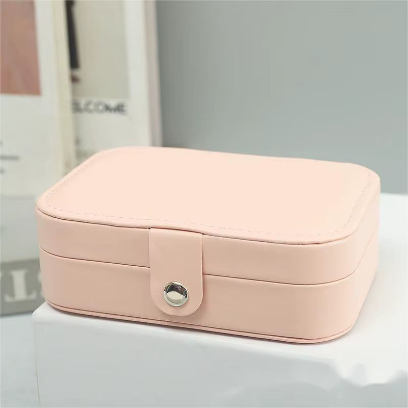 Double Layer Jewelry Box – Portable PU Leather Travel Organizer