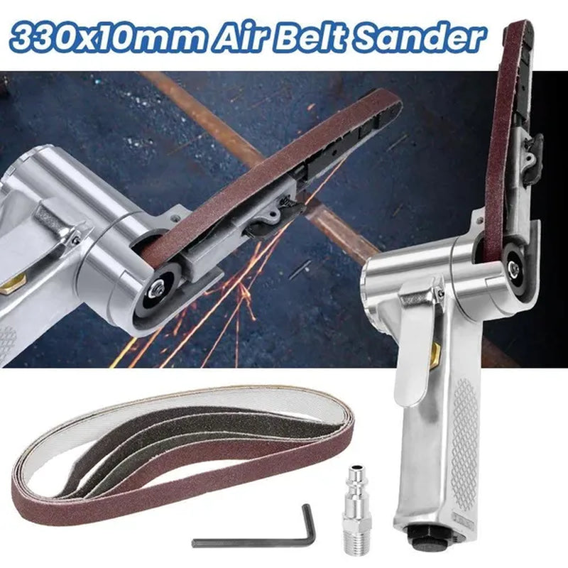 Pneumatic Belt Sander 10 mm with 5 Sanding Belts, 16,000 RPM – image 6