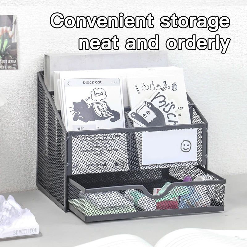 Desk Organizer with Drawer and Pen Holder – image 4