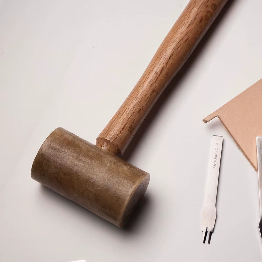 Rawhide Mallet with Wood Handle for Leathercraft Stamping – image 4