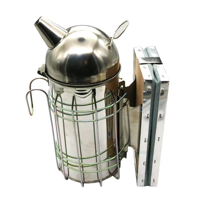 Stainless Steel Bee Hive Smoker with Heat Shield & Hook - Beekeeping Farm Tool – image 4