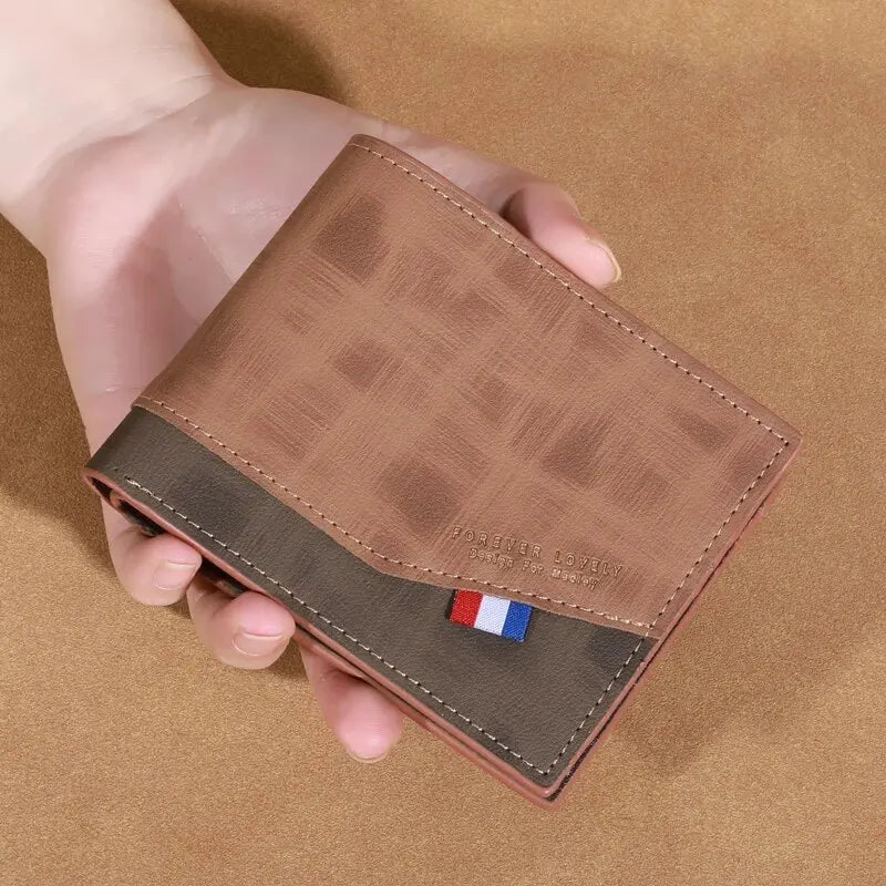 Men's Zip Wallet with Photo Window - Multi-Slot Card Holder