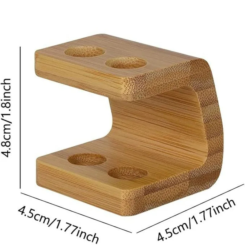 Toothbrush Head Holder, Freestanding Bamboo Organizer – image 4